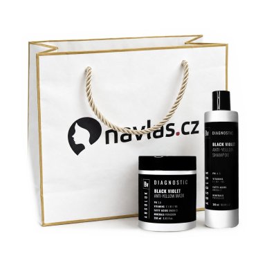 Absoluk Gift Set Anti-Yellow - Set na blond vlasy šampon + maska + dárková taška