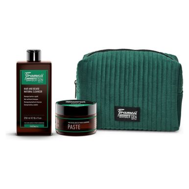 Framesi Barber Vánoční set na vlasy a vousy - šampon 250ml + pasta 100ml a dárek