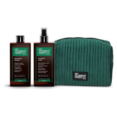 Framesi Barber Vánoční set pro objem vlasů - šampon 250ml + objemový sprej 250ml a dárek