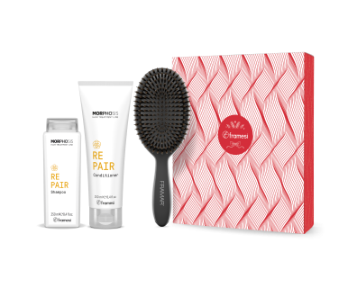 Balíček Framesi Morphosis Repair - Šampon 250ml + Kondicionér 250ml +kartáč na vlasy