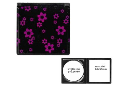 Duko zrcátko kabelkové zvětšovací/normální květ