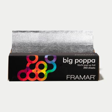 Framar Široká texturovaná fólie stříbrná - BIG POPPA, 25 x 35 cm 250 ks