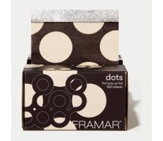 Framar Texturovaná fólie s puntíky - Big Brown Dots, 13x28cm, 500ks