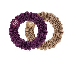 InvisiBobble Sprunchie Duo Slim  The Snuggle is Real hnědá + fialová