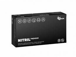 Nitrilové rukavice Nitril Premium vel. M 100ks - černé, nepudrované