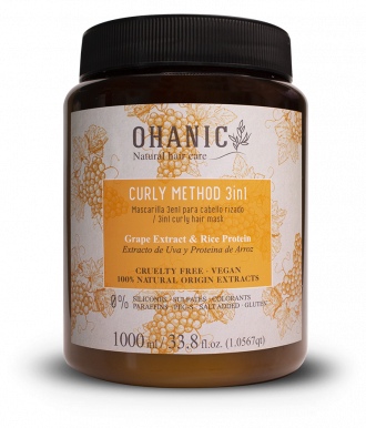 Ohanic Curly Method Mask 3in1 1000ml - Maska na vlnité vlasy