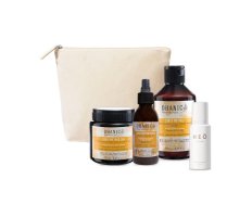 Ohanic Curly Ritual - Set na vlny šampon + maska + proteinová voda + taštička + HEÖ mini