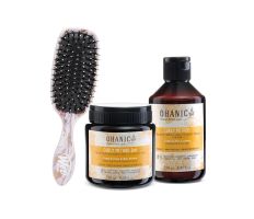 Ohanic Gift Set Curly Method - Set na vlnité vlasy šampon + maska + kartáč