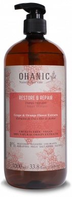 Ohanic Restore & Repair Shampoo 1000ml - Šampon na suché a poškozené vlasy