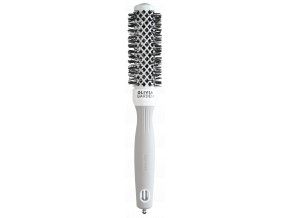 Olivia Garden Expert Blowout Shine White&Grey 25mm - Foukací kartáč