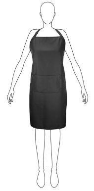 Olivia Garden Salon Apron Black - Kadeřnická zástěra černá