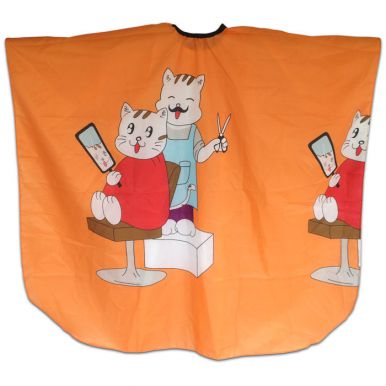 Pláštěnka dětská Kočky - oranžová