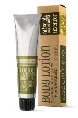 Sapunoteka Body Lotion Olive 165ml - Tělový krém s olivovým a makadamiovým olejem