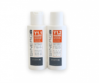 Sinergy Travel Set Y1 Shampoo & Mask 2x100ml - Cestovní set na suché a poškozené vlasy